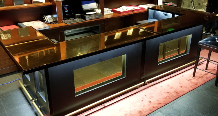 Gold Mirror Bar for The Bazaar by Jose Andreas